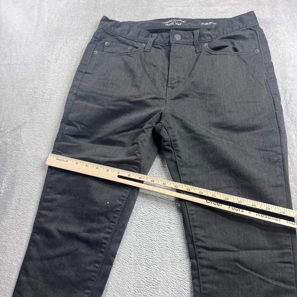 Banana Republic Travel Jean Mens 31x30 Athletic Fit Dark Gray Charcoal Denim